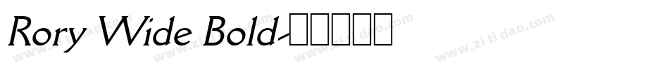 Rory Wide Bold字体转换